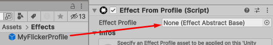 Use your Effect Profile asset
