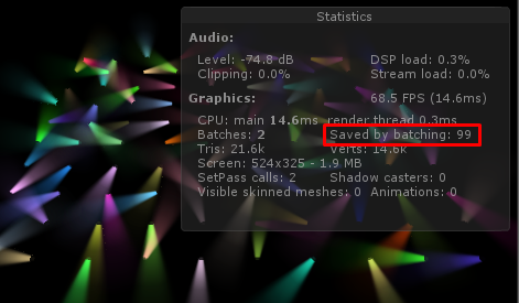 Drawcall batching with GPU Instancing enabled