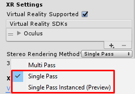 Enabling Single Pass Stereo Rendering